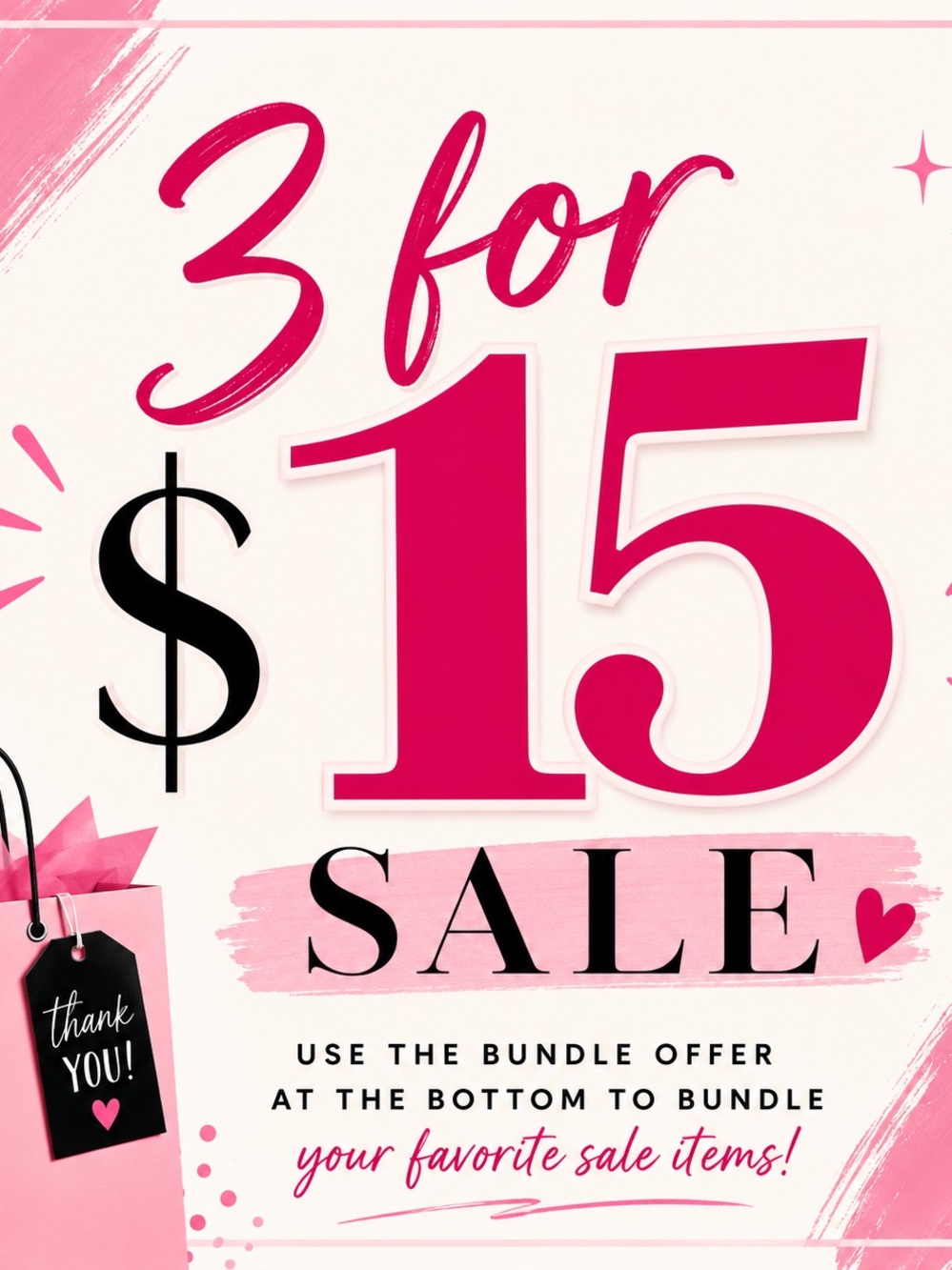 💥3/$15💥 HUGE SAVINGS!